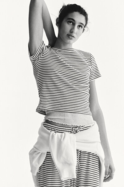 H&M Ribanalı Tişört
