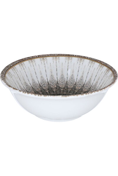 Generic Al Saif Gallery Porcelain Soup Bowl, 15 cm, Round, Floral Pattern - Gold