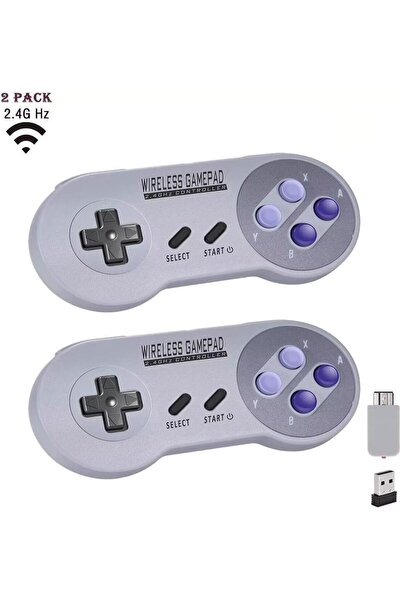 Generic وحدة تحكم لاسلكية مطورة من JRSHOME (قطعتان) لجهاز ألعاب SNES مع مستقب...