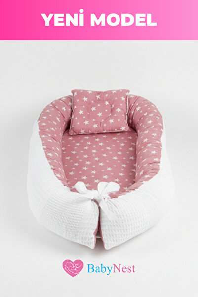 Babynest Premium Baby Bed 100% Cotton Waffle Newborn Sleeping Nest Orthopedic...