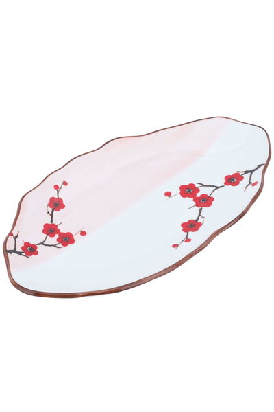 Generic طبق حلوى بورسلين السيف جاليري، 12 بوصة، بيضاوي - أبيض