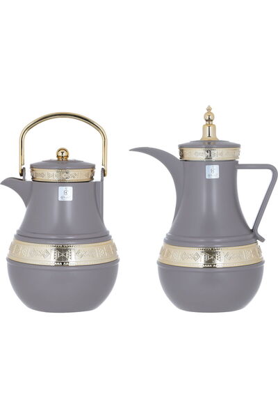 Generic طقم ترمس أمل من معرض السيف، سعة 1/1 لتر، قطعتان، غلاف داخلي من الزجاج...