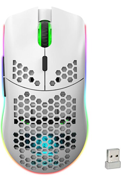 Generic ROCK POW Wireless Gaming Mouse,Honeycomb Ultralight 6 Programmable 4 ...