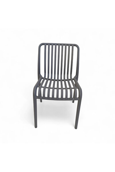 concent A stylish chair made of high-quality fiber material in black and gray.