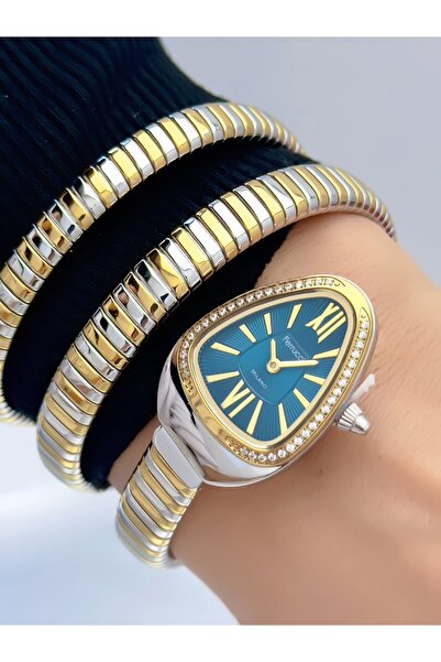 Ferrucci Steel Strap Stone Motif Snake Model Women's Wristwatch 2 Years Warra...