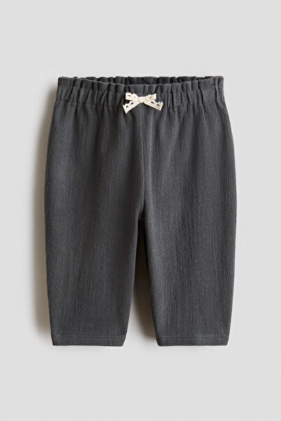 H&M Pamuklu Tekstüre Pantolon