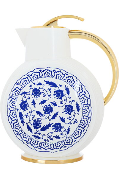 Generic ترمس غلوري الجوهرة، 900 مل، وعاء داخلي زجاجي، غلاف خارجي بلاستيكي - أبيض