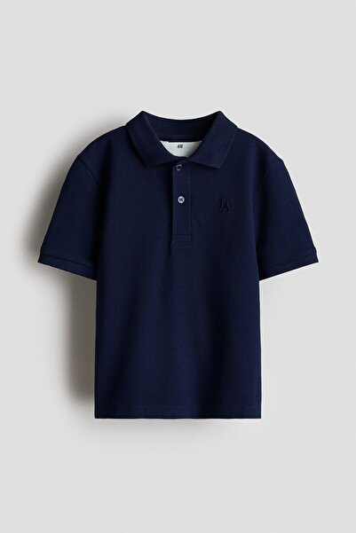 H&M İşleme Motifli Pike Polo Tişört