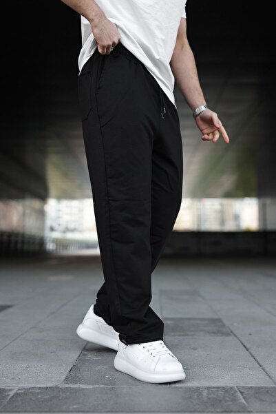 BİRBEYSTORE Men's Bottom Sweatpants with Back Pockets, Elastic Cuffs, Baggy M...