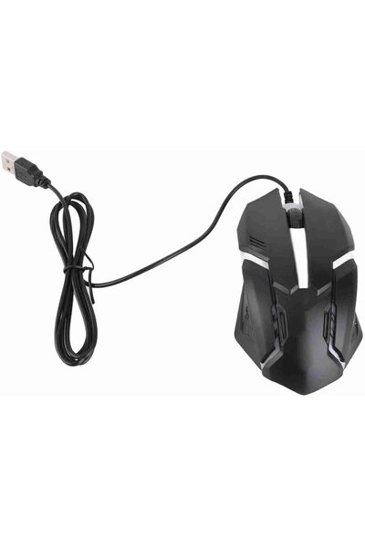 Generic ماوس ألعاب بأسلاك دقيق بإضاءة RGB، تصميم مريح، دقة 1000 نقطة في البوص...