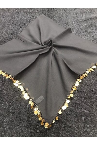 Valenia Para Pullu Eşarp Siyah