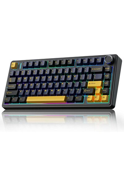 Generic لوحة مفاتيح ميكانيكية لاسلكية Aula F75 بنسبة 75%، بتردد 2.4 جيجاهرتز/...