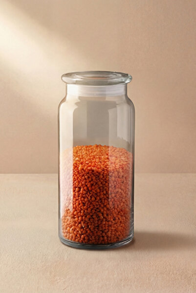 GÖNÜL Cam Kapaklı 12'Li Cam Kavanoz 1,3 L Büyük Boy Sızdırmaz/Hava Almaz Kuru...