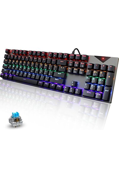 Generic English Arabic Mechanical Gaming Keyboard with LED Backlight,104 Keys...