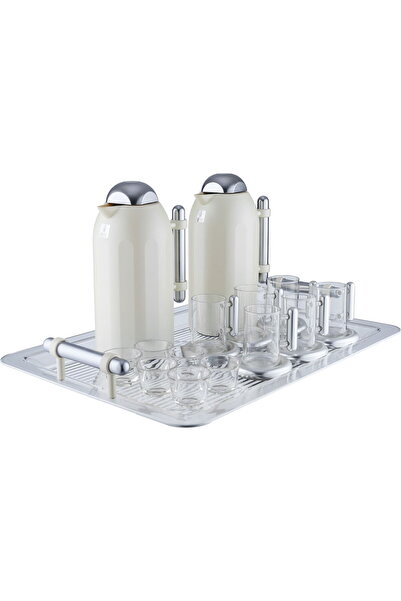 Generic Al Saif Gallery Terhab Thermos Set, 21 Pieces, Cups with Saucers, Cof...