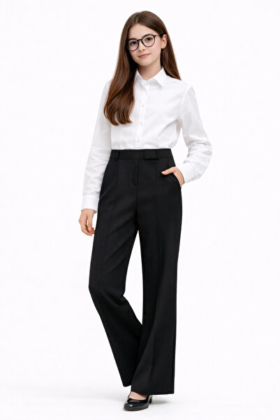 mini kanka 13-17 години млади момичета с висока талия и широки крачоли, черни...