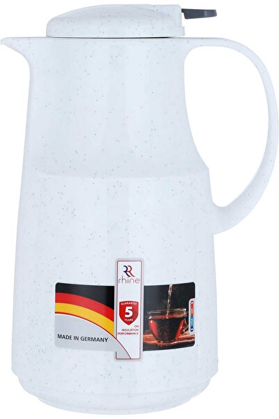 Generic ترمس الراين، 1 لتر، ضاغط، وعاء داخلي من الزجاج الحراري، غلاف خارجي من...