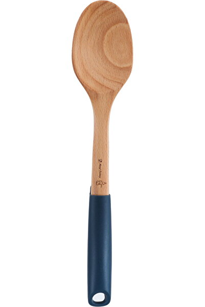 Generic ملعقة تقليب طعام بلاستيكية من معرض السيف، 32 × 6.5 سم، مقبض خشبي - خش...