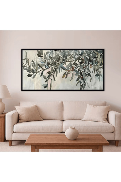 designadv Olive leaf wall art - white frame