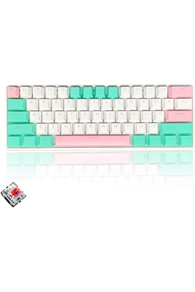 Generic لوحة مفاتيح ألعاب RGB صغيرة الحجم (60%)، بأسلاك، مقاومة للماء، مزودة ...