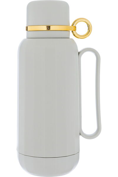 Generic ترمس رحال تايملس، سعة 1 لتر، وعاء داخلي من الزجاج الحراري، غلاف خارجي...