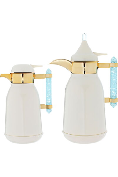 Generic طقم ترمس شهاد من معرض السيف، سعة 1 لتر/1 لتر، وعاء داخلي من الزجاج حر...