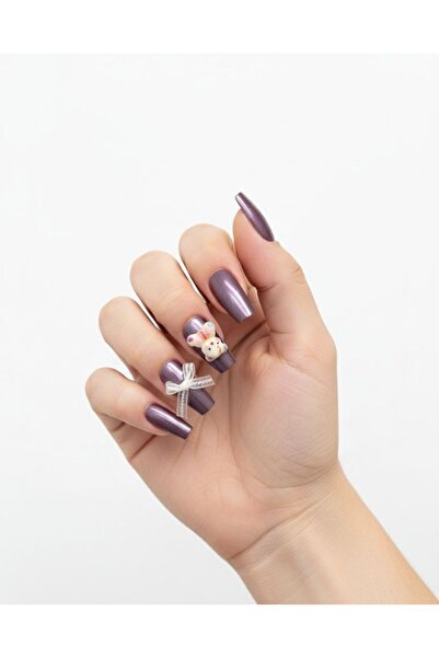 MİNA BEAUTY Cat Eyes Yansımalı Ayıcık Ve Fiyonk Detaylı 12 ' Li Şık Takma Tır...