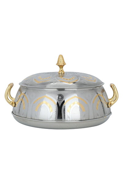 Generic Maglite Steel Food Container, 3 Liters - Gold silver