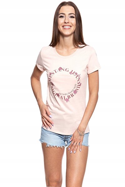 Mustang Tricou Dama, Mustang, Bumbac, Bej, Marime S