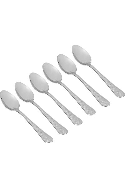 Generic Al Saif Gallery Steel Spoons Set, 6 Pieces - Gold