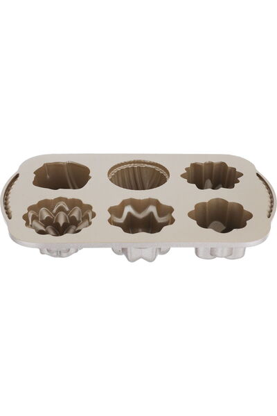 Generic Marisa Lonina Granite Muffin Pan, 6 Containers, 17.6x11x2.8 cm - Gold
