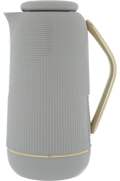 Generic ترمس جلوري رواء، سعة 1 لتر، وعاء داخلي زجاجي، غلاف خارجي بلاستيكي - ر...