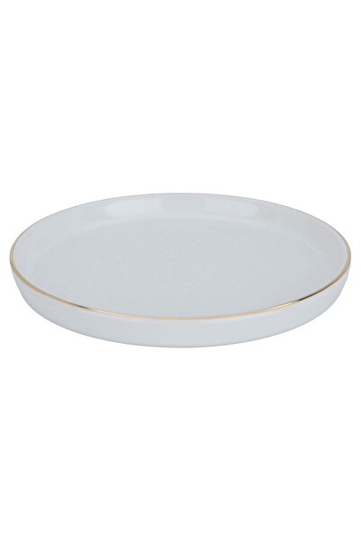 Generic طبق تقديم بورسلين، 13 سم، دائري مسطح - أبيض