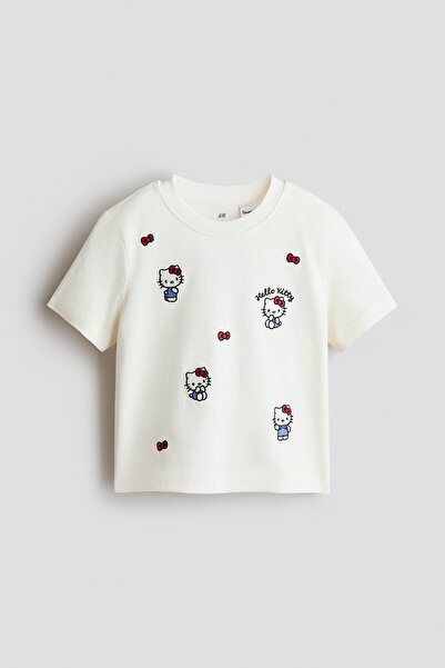 H&M Baskı Motifli ve Pamuklu Tişört