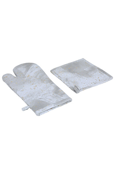 Generic Set of gloves and handle, Alsaif Gallery fabric, 20 x 20 cm - white