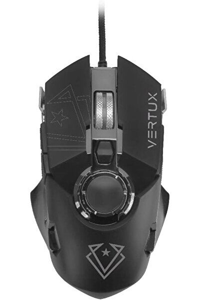 Generic فأرة الألعاب بأسلاك Vertux أزرق بلون الكوبالت عالية الدقة وخالية من ا...