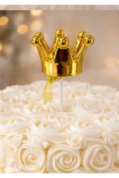 Çemrek Süs Parti Mini King Crown Cake Decoration Cup Cake Decoration 1 Piece