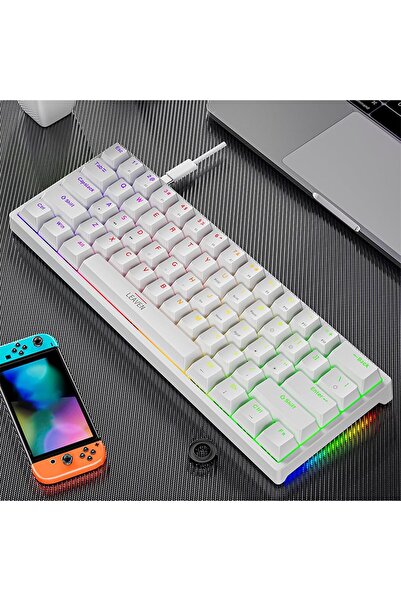 Generic Gaming Keyboard Green Switch 61 Keys - Ultra-Fast Response Ultra-Low ...