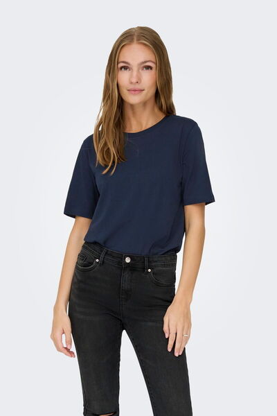 JDY Kadin Basic Tisort %100 Pamuk Regular Fit Tisort