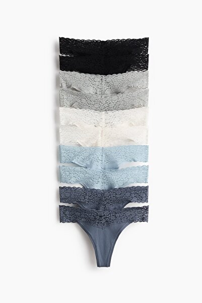 H&M 10'lu Dantel Thong Külot