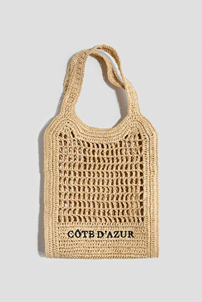 H&M Hasır Tote Çanta