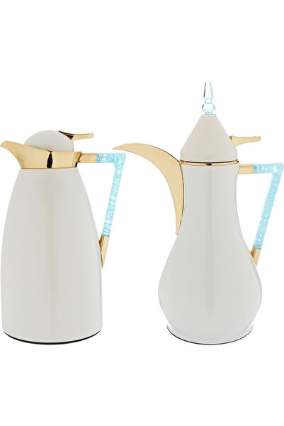 Generic طقم ترمس مها من معرض السيف، قطعتان، سعة لتر واحد، غلاف داخلي من الزجا...