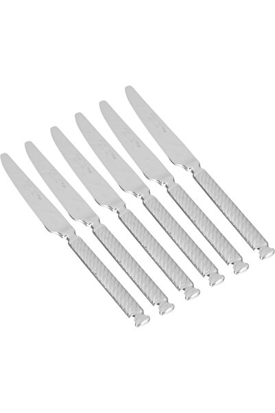 Generic طقم أدوات مائدة من الفولاذ من السيف جاليري، منقوش، 6 قطع - فضي