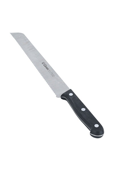 Generic Al Saif Gallery Steel Bread Knife, 23 cm - Black