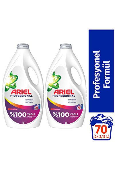 Ariel Professional Sıvı Çamaşır Deterjanı Parlak Renkler 70 Yıkama x2