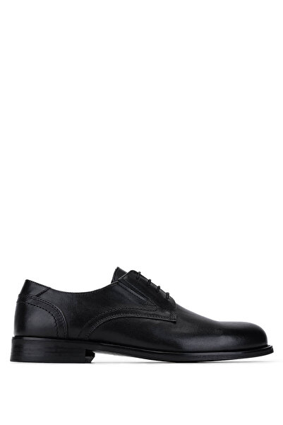 Tamer Tanca Men's Genuine Leather Black Classic Shoes