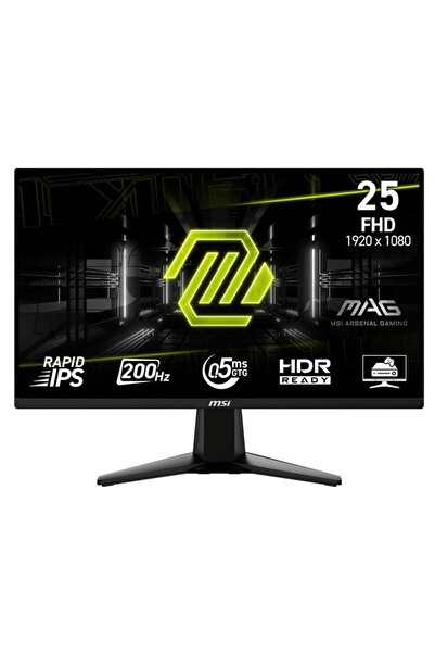 MSI Gaming Monitor MAG 255F E20 24.5" Rapid IPS FHD 200Hz 0.5ms HDMI/DP Black