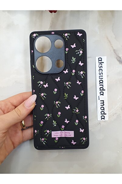 ZB Aksesuarda Moda Redmi Note 13 Pro 4g Compatible Quilted Floral Pattern Puf...