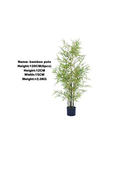 Generica 120CM Artificial Trees Fake Bamboo Plant In Black Pot Plant Potted A...