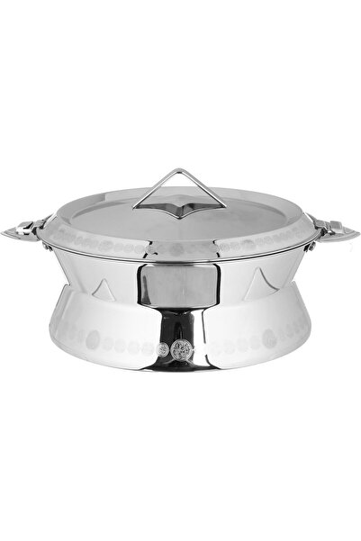 Generic Al Saif Gallery Sabina Steel Food Container, 3.5 L, Embossed - Silver